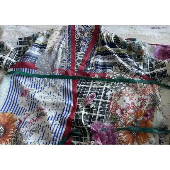 $420 Johnny Was Betzy Emilia Paisley Print Silk Kimono Top Size XL. - Picture 9 of 12